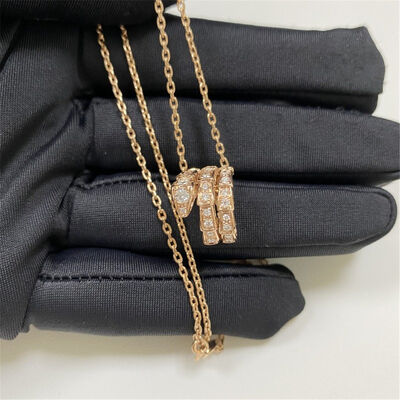 Rose Gold Replica 18k Gold Necklaces  Bulgari Serpenti Viper Necklace