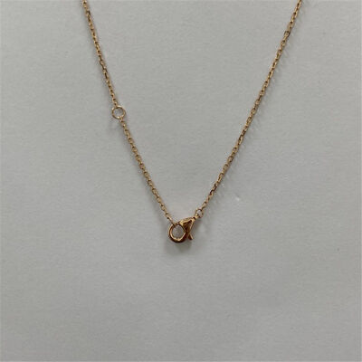 Replica 18k Gold Necklaces Rose Gold Onyx Diamond XS Model Amulette De Cartier Necklace