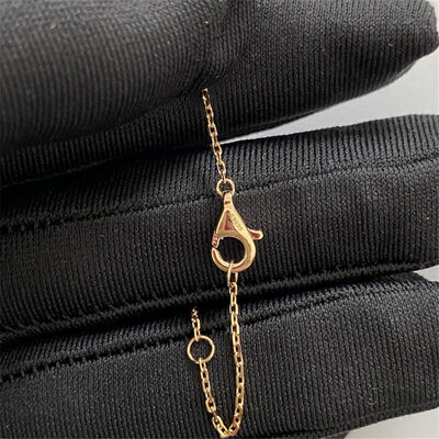 Replica 18k Gold Necklaces Rose Gold Onyx Diamond XS Model Amulette De Cartier Necklace