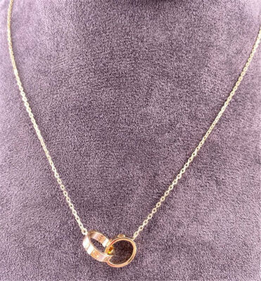 440mm Pure 18K Love Gold Necklace Yellow Gold Necklace 18 K Jewelry