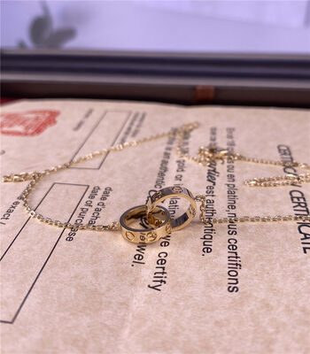 440mm Pure 18K Love Gold Necklace Yellow Gold Necklace 18 K Jewelry