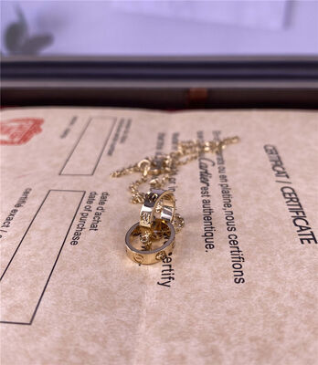 440mm Pure 18K Love Gold Necklace Yellow Gold Necklace 18 K Jewelry