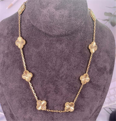 10 Motifs VCA 18k Gold Necklaces Van Cleef & Arpels Vintage Alhambra Necklaces