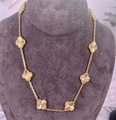 10 Motifs VCA 18k Gold Necklaces Van Cleef & Arpels Vintage Alhambra Necklaces