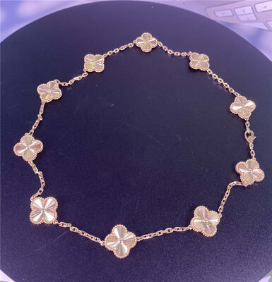 10 Motifs VCA 18k Gold Necklaces Van Cleef & Arpels Vintage Alhambra Necklaces