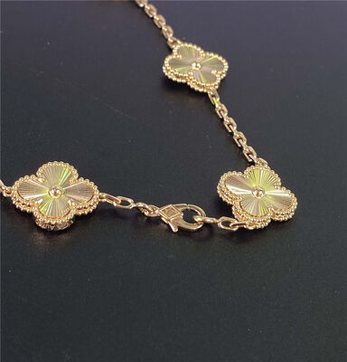 10 Motifs VCA 18k Gold Necklaces Van Cleef & Arpels Vintage Alhambra Necklaces
