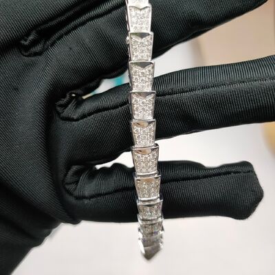 High Jewelry 18K Gold Necklaces Serpenti Viper Necklace 18 Kt White Gold