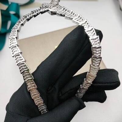 High Jewelry 18K Gold Necklaces Serpenti Viper Necklace 18 Kt White Gold