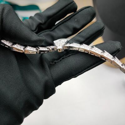 High Jewelry 18K Gold Necklaces Serpenti Viper Necklace 18 Kt White Gold