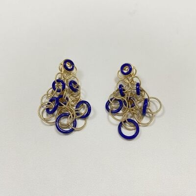 Buccellati Hawii Color 18k Oro amarillo Los pendientes 18k Oro amarillo joyas 5cm