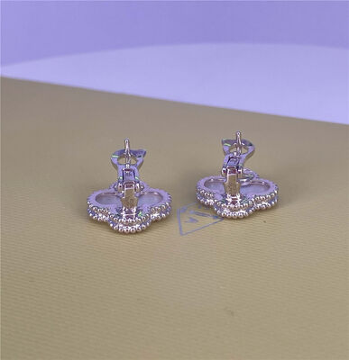 VCA Vintage Alhambra 18k Dorado Orecillos de goteo 18k Oro blanco puro Joyas con madre de perla