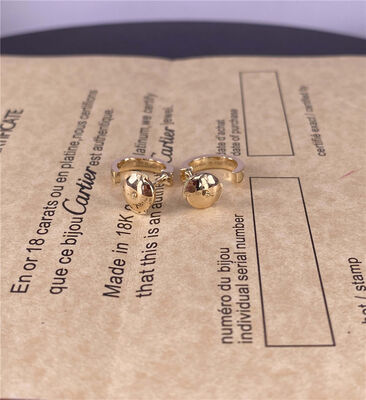 10mm Amor 18k Orecillos de oro amarillo Sólido 18k Orecillos de oro puro 18k Orecillos de oro