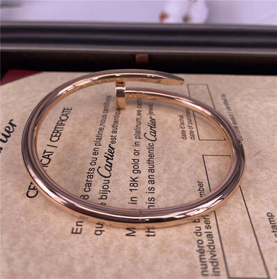 Medium 3mm 18k Rose Gold Bangle Bracelet Cartier Juste Un Clou Bracelet
