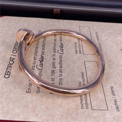 Medium 3mm 18k Rose Gold Bangle Bracelet Cartier Juste Un Clou Bracelet