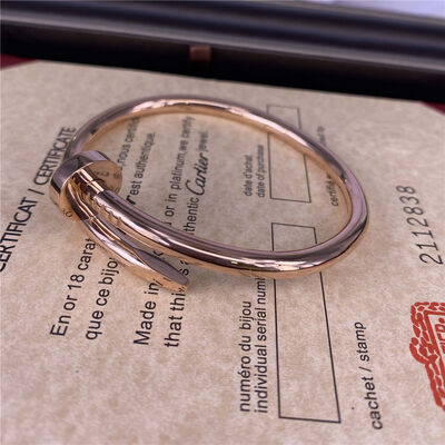 Medium 3mm 18k Rose Gold Bangle Bracelet Cartier Juste Un Clou Bracelet