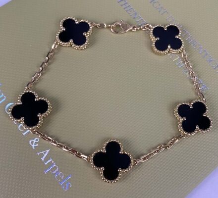 Van Cleef Arpels 18k Gold Bracelets Yellow Gold 18k Rope Bracelet 5 Motifs Qatar Jewelry