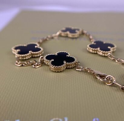 Van Cleef Arpels 18k Gold Bracelets Yellow Gold 18k Rope Bracelet 5 Motifs Qatar Jewelry