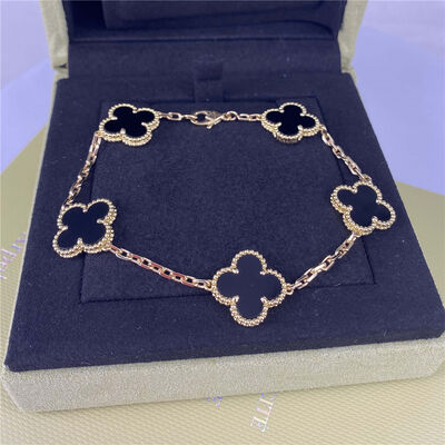 Van Cleef Arpels 18k Gold Bracelets Yellow Gold 18k Rope Bracelet 5 Motifs Qatar Jewelry
