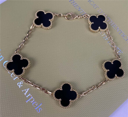 Van Cleef Arpels 18k Gold Bracelets Yellow Gold 18k Rope Bracelet 5 Motifs Qatar Jewelry