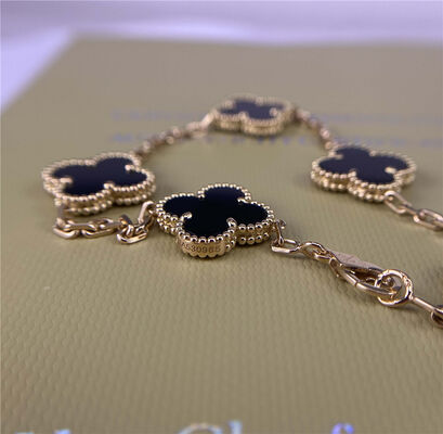 Van Cleef Arpels 18k Gold Bracelets Yellow Gold 18k Rope Bracelet 5 Motifs Qatar Jewelry