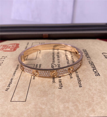 Love Mens 18k Gold Jewelry Bracelet With Diamond Paved 18k Gold Jewelry Manufacturer