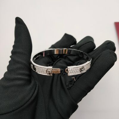 Adult 7.48INCH 18K Gold Bracelets VVS Diamond 18 Karat Gold Bangles 2.3 Carat Diamond Halo