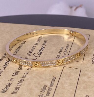 0.95Carat Pure 18k Bracelet Gold Bracelet Womens Small Model Cartier Love Bangle Bracelet