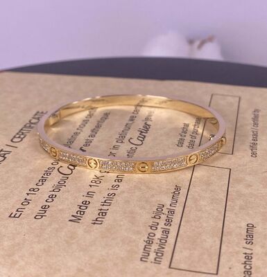 0.95Carat Pure 18k Bracelet Gold Bracelet Womens Small Model Cartier Love Bangle Bracelet