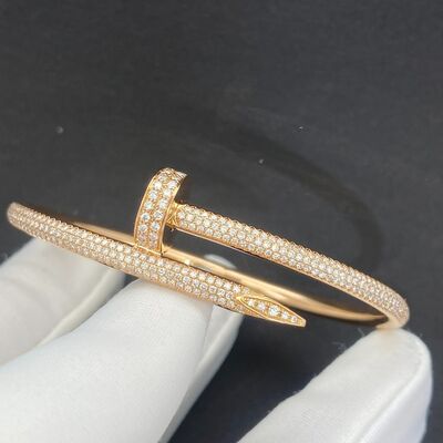 Pulseira de ouro de diamante personalizado de 18 quilates 0.34CT Pulseira de jóias Cartier com diamantes VVS