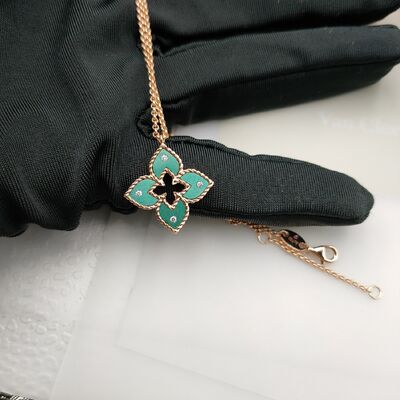 Sparkling 18k Real Gold Over Earring And Necklace Set With Natural Ruby