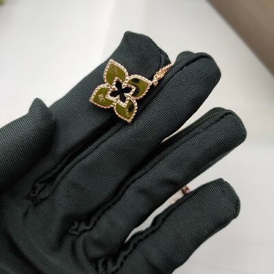 Sparkling 18k Real Gold Over Earring And Necklace Set With Natural Ruby