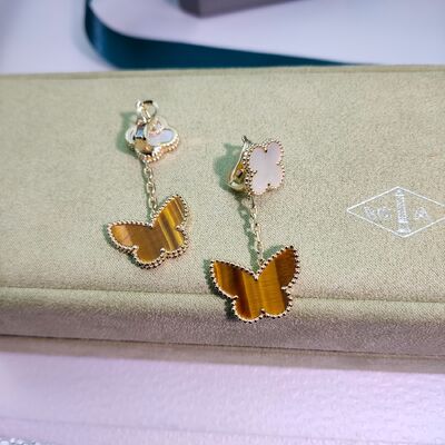 Роскошные ювелирные изделия из желтого золота, серьги Van Cleef Arpels