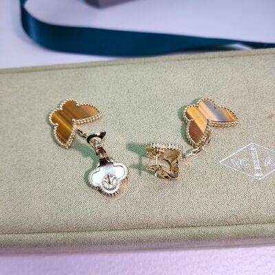 Роскошные ювелирные изделия из желтого золота, серьги Van Cleef Arpels