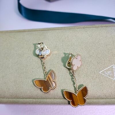 Роскошные ювелирные изделия из желтого золота, серьги Van Cleef Arpels