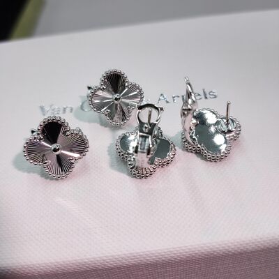 18 कैरेट स्वर्ण वैन क्लीफ आर्पल्स चार पत्ती क्लेवर हार मोती की माँ के साथ