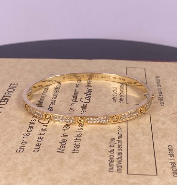 0.95Carat Pure 18k Bracelet Gold Bracelet Womens Small Model Cartier Love Bangle Bracelet