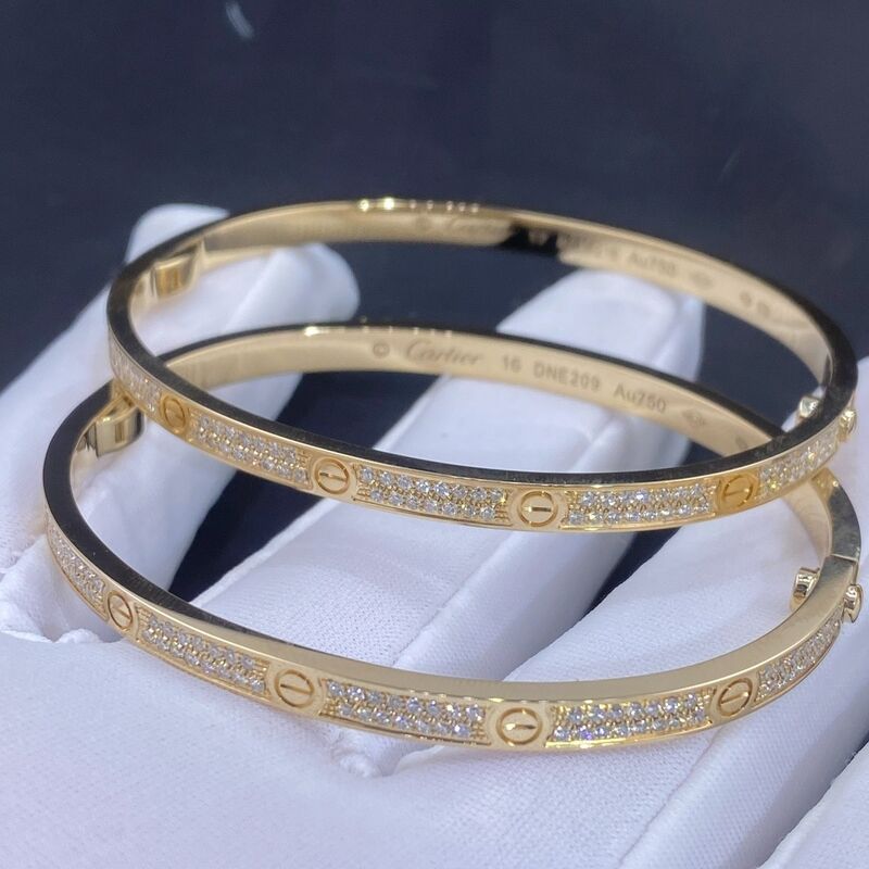 VVS Diamonds 0.34ct 18K Gold Jewelry Cartier Jewelry Love Diamond Love Bracelet Bangle